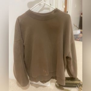Brown Oversized Abercrombie Crewneck